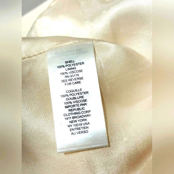 T Tahari Cream Sleeveless Blazer Top Size 8 - Picture 5 of 5